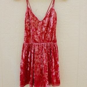 Crushed velvet romper